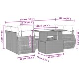  7-dijelni set vrtnih sofa od poliratana s jastucima smeđi | shoptok.hr