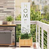 vidaXL Privatnost u vrtu Bijelo 32 x 140 cm Hladno valjana čelična | shoptok.hr