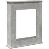 vidaXL Okvir za kamin betonsko siv 75x20x87,5 cm inženirski les | Shoptok.si