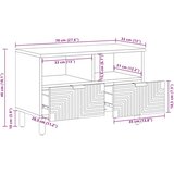 TV ormarić 70x33x46 cm Masivno drvo akacije | shoptok.hr