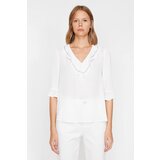 Koton Women's Ecru Ruffle Detailed Blouse | Shoptok.si