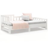  Dnevni ležaj na izvlačenje bijeli 2x(90x190)cm masivna borovina | shoptok.hr