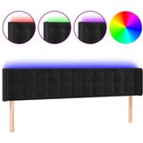 Maison Chic led posteljno vzglavje - vzglavna omarica - nočna omarica črno 203x16x78/88 cm žamet, (21712785) Cene