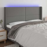  Uzglavlje tamnosivo 163 x 16 x 118/128 cm od tkanine | shoptok.hr