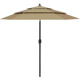 vidaXL Senčnik aluminij taupe 2,5 m, (20610730) Cene