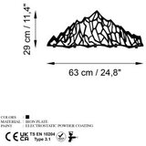 WALLXPERT metalna zidna kuka crna boja striped mountains | ePonuda.com