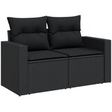  5-dijelna vrtna garnitura od poliratana s jastucima crna 93 x 62 x 69 cm | Shoptok.si