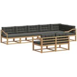 vidaXL Zunanja garnitura za sedenje 6 pcs Bela in antracit Poliester, (5000280709) | Shoptok.si
