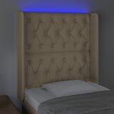  LED uzglavlje krem 83 x 16 x 118/128 cm od tkanine | Eponuda.ba