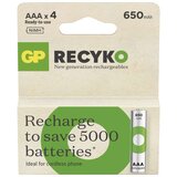  Polnilna baterija GP ReCyko 650 mAh HR03 (AAA) 4kos 4/1 u