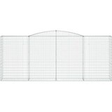  Obokane gabion košare 4 kosi 400x50x160/180 cm pocinkano železo, (20758470) | Shoptok.si