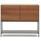Kave Home Nizka komoda v orehovem dekorju v naravni barvi 97,5x80 cm Vedrana – Cene