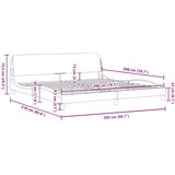  Okvir za krevet Dover bijeli 200x200 cm od umjetne kože | shoptok.hr