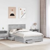  Krevetna konstrukcija s ladicama Siva Sonoma 120 x 200 cm | shoptok.hr