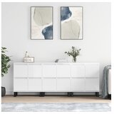 vidaXL Komode sjajne bijele 3 kom od konstruiranog drva | shoptok.hr