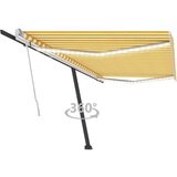  Tenda na ručno uvlačenje s LED svjetlom 500x300 cm žuto-bijela | shoptok.hr