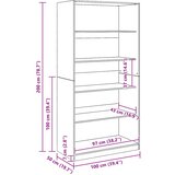  Ormar boja artisian hrast 100x50x200 cm konstruirano drvo | shoptok.hr