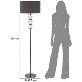 Mauro Ferretti Siva stoječa svetilka s tekstilnim senčilom (višina 163 cm) Bright – | Shoptok.si