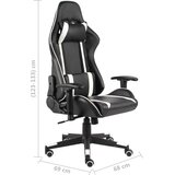  Okretna igraća stolica bijela PVC | shoptok.hr