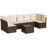 vidaXL 8-dijelni set vrtnih sofa s jastucima smeđi od poliratana | shoptok.hr