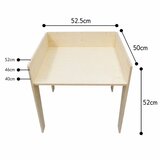 Ginger Home Dječji drveni radni stol s podesivim stolčićem i organizatorom, Montessori stol za crtanje, 77x50x52 cm | shoptok.hr