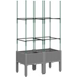  Vrtna sadilica s rešetkom svjetlosiva 80 x 40 x 142 5 cm PP | shoptok.hr