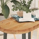 Stolna ploča svjetlosmeđa 80x40x4 cm ovalna masivna hrastovina | shoptok.hr