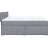 vidaXL Box spring postelja z vzmetnico svetlo siva 180x200 cm blago | Shoptok.si