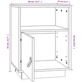  Noćni ormarići 2 kom bijeli 40 x 34 x 55 cm od masivne borovine | shoptok.hr