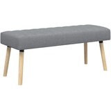  Klupa s utorima Svjetlosiva 110 x 40 x 46 cm Tkanina | Eponuda.com
