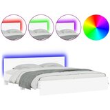  Okvir za krevet s uzglavljem i LED bijeli 180x200 cm | shoptok.hr