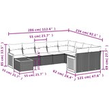  10-dijelni set vrtnih sofa s jastucima bež od poliratana | shoptok.hr