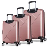 set kofera 6783, 3 dijela, ružičasto zlato