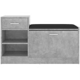  Klupa za cipele siva boja betona 94,5 x 31 x 57 cm drvena | shoptok.hr