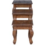  Nesting miza 3 pcs Rjava Trden mahagonijev les, (5000163951) | Shoptok.si