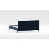 Ropez Temno modra oblazinjena postelja z letvenim dnom 90x200 cm Tulsa – | Shoptok.si