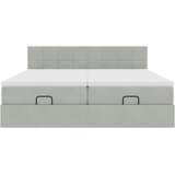  Okvir kreveta s madracima svijetlosivi 200x200cm baršunasti | shoptok.hr