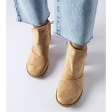 Gemre Beige ankle boots with a cut-out Marinella | Shoptok.si
