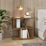 The Living Store Nočna omarica dimljeni hrast 50x30x51,5 cm konstruiran les - Nočna Omarica, (21433166) | Shoptok.si