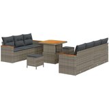  Vrtna sedežna garnitura z blazino Siva Poly ratan, (5000133239) | Shoptok.si