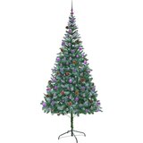 vidaXL Umestno božično drevo med 300 LED Zelena 210 cm PVC in Jeklo | Shoptok.si