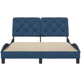  Posteljni okvir brez vzmetnice moder 140x190 cm blago, (21829592) | Shoptok.si