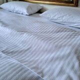  Posteljina Damast White lines 200x220cm Cene