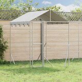 Vanjski kavez za pse s krovom srebrni 4x4x2,5 m pocinčani čelik | shoptok.hr