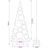  Metalno božićno drvce s okruglim stalkom KUOPIO 150 cm Čelik | shoptok.hr