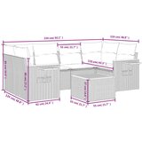  7-dijelni set vrtnih sofa od poliratana s jastucima crni | shoptok.hr