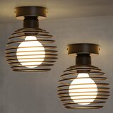 Nettlife Vintage stropna svetilka z 2 žarnicama, retro, za hodnik, črna, E27, max. 40 W, brez žarnic, (22111348) | Shoptok.si