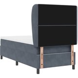  s opruga kutije Tamno siva 200 x 100 cm Baršun | shoptok.hr