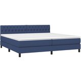 box spring s madracem LED plavi 200x200 cm od tkanine | shoptok.hr