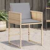 Maison Chic Vrtni stoli - Stol za vrt z blazinami 4 kosi bež poli ratan JS2201, (21877062) | Shoptok.si